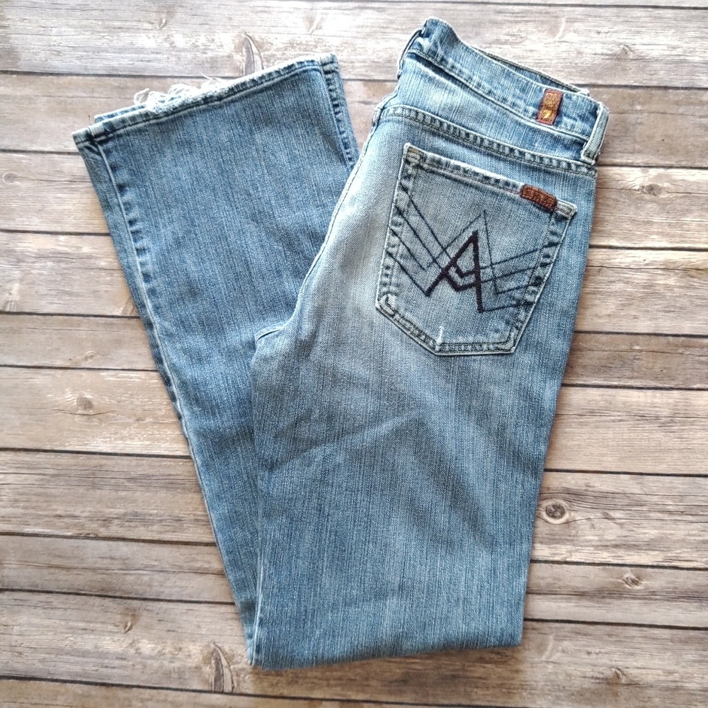 7 For All Mankind "A Pocket" Jeans Distressed
